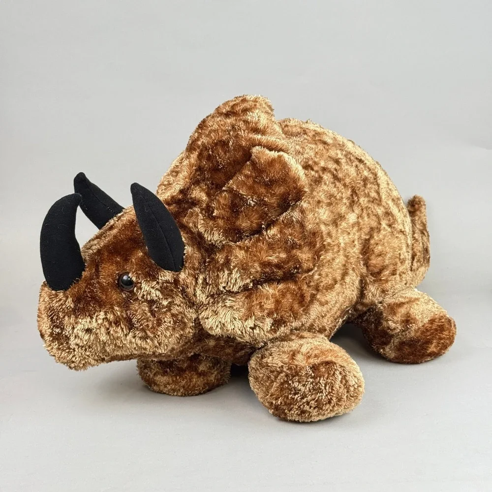 Dan Dee Collector's Choice Large Stuffed Triceratops Dinosaur Plush Brown 29